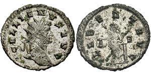 1 Antoniniano Impero romano (27BC-395) Rame/Argento Gallieno (218-268)