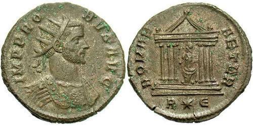 1 Antoniniano Impero romano (27BC-395) Rame/Argento Probo (232-282)