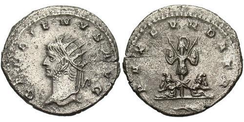 1 Antoniniano Impero romano (27BC-395) Rame/Argento Gallieno (218-268)