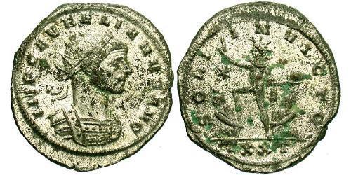 1 Antoniniano Impero romano (27BC-395) Rame/Argento Aureliano (215-275)