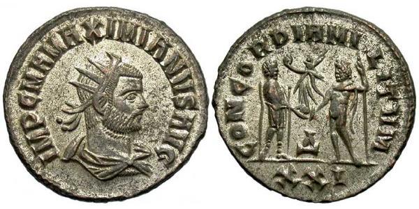 1 Antoniniano Impero romano (27BC-395)  Massimiano (250-310)