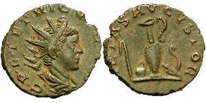 1 Antoninianus Gallic Empire (260-274) Bronze Tetricus II (?-?)