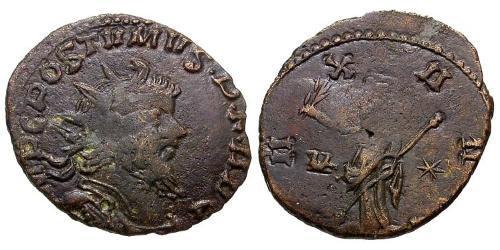 1 Antoninianus Gallic Empire (260-274) Bronze Postumus (260-268)