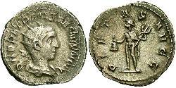 1 Antoninianus Roman Empire (27BC-395) Bronze Herennius Etruscus (227-251)