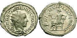 1 Antoninianus Roman Empire (27BC-395) Bronze Herennius Etruscus (227-251)