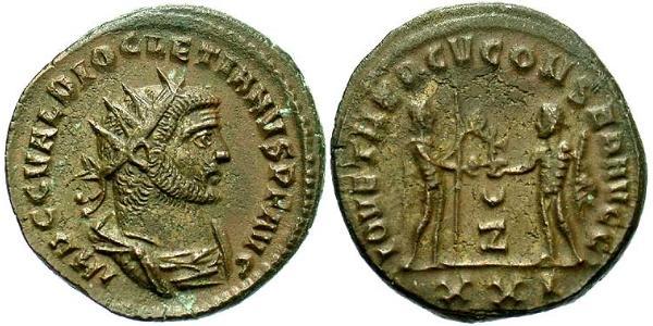 1 Antoninianus Roman Empire (27BC-395) Bronze Diocletian (244-311)