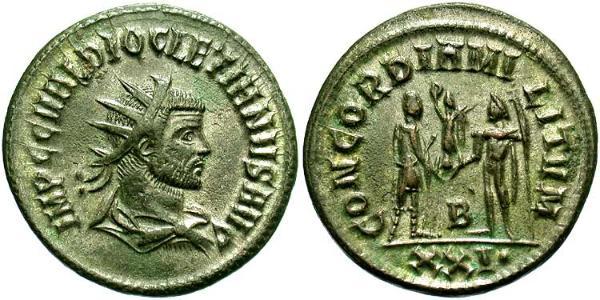 1 Antoninianus Roman Empire (27BC-395) Bronze Diocletian (244-311)