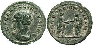 1 Antoninianus Roman Empire (27BC-395) Copper/Silver Aurelian (215-275)