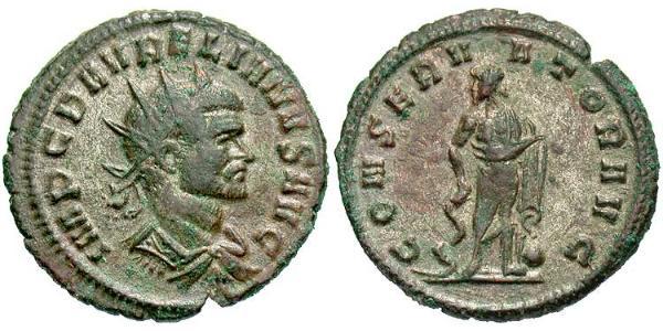 1 Antoninianus Roman Empire (27BC-395) Copper/Silver Aurelian (215-275)