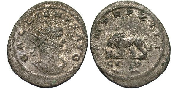1 Antoninianus Roman Empire (27BC-395) Copper/Silver Gallienus (218-268)