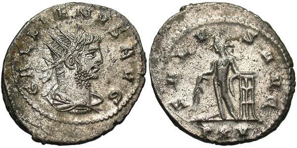 1 Antoninianus Roman Empire (27BC-395) Copper/Silver Gallienus (218-268)