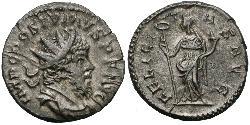 1 Antoninianus Gallic Empire (260-274) Silver Postumus (260-268)