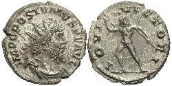 1 Antoninianus Gallic Empire (260-274) Silver Postumus (260-268)