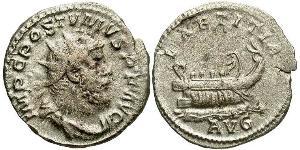 1 Antoninianus Gallic Empire (260-274) Silver Postumus (260-268)