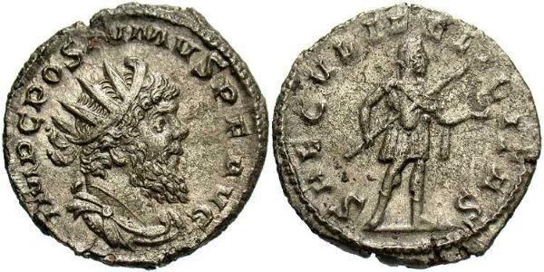 1 Antoninianus Gallic Empire (260-274) Silver Postumus (260-268)