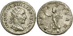 1 Antoninianus Roman Empire (27BC-395) Silver Philip the Arab (204-249)