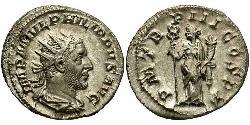 1 Antoninianus Roman Empire (27BC-395) Silver Philip the Arab (204-249)