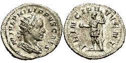 1 Antoninianus Roman Empire (27BC-395) Silver Philip II (237-249)