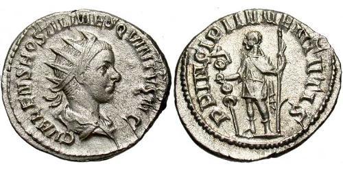 1 Antoninianus Roman Empire (27BC-395) Silver Hostilian (230-251)