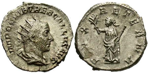 1 Antoninianus Roman Empire (27BC-395) Silver Trebonianus Gallus (206-253)