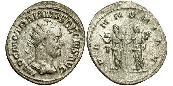 1 Antoninianus Roman Empire (27BC-395) Silver Trajan Decius (201-251)