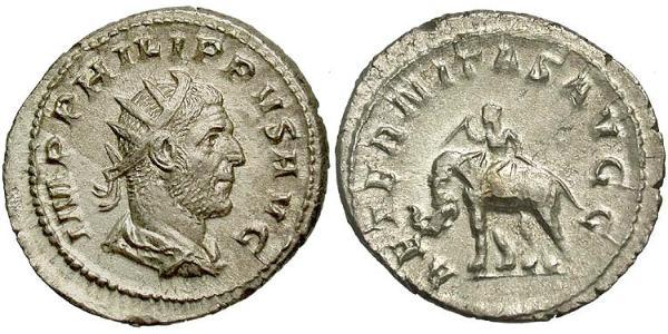 1 Antoninianus Roman Empire (27BC-395) Silver Philip the Arab (204-249)