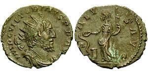 1 Antoninianus Gallic Empire (260-274)  Victorinus (?-271)