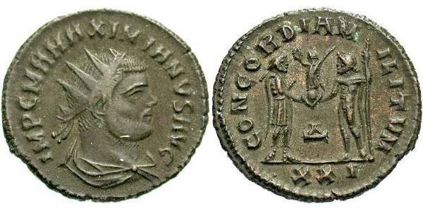 1 Antoninianus 羅馬帝國  Maximianus (250-310)