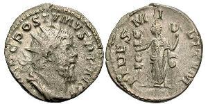1 Antoninianus Gallic Empire (260-274) 銀 Postumus (260-268)
