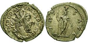 1 Antoninianus Gallic Empire (260-274) 銀 Postumus (260-268)