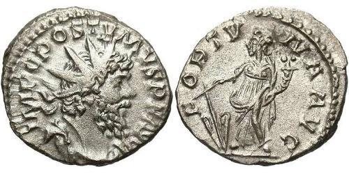 1 Antoninianus Gallic Empire (260-274) 銀 Postumus (260-268)