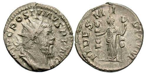 1 Antoninianus Gallic Empire (260-274) 銀 Postumus (260-268)
