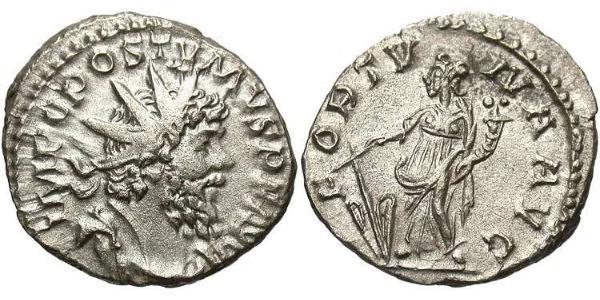 1 Antoninianus Gallic Empire (260-274) 銀 Postumus (260-268)