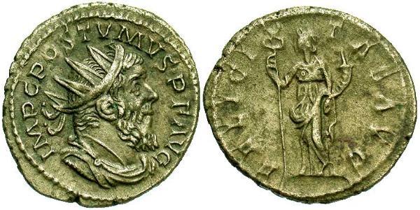 1 Antoninianus Gallic Empire (260-274) 銀 Postumus (260-268)