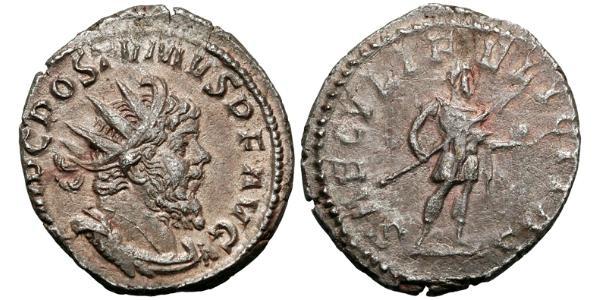 1 Antoninianus Gallic Empire (260-274) 銀 Postumus (260-268)