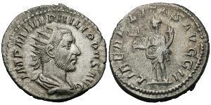 1 Antoninianus 羅馬帝國 銀 Philip the Arab (204-249)