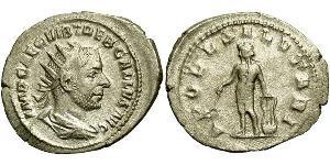 1 Antoninianus 羅馬帝國 銀 Trebonianus Gallus (206-253)