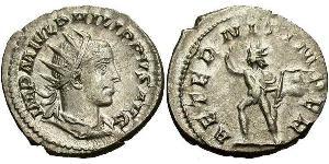 1 Antoninianus 羅馬帝國 銀 Philip II (237-249)
