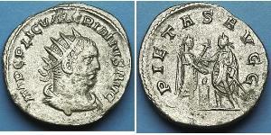 1 Antoninianus 羅馬帝國 銀 瓦勒良 / 加里恩努斯