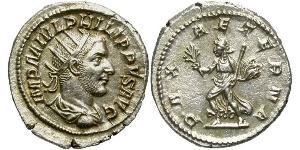 1 Antoninianus 羅馬帝國 銀 Philip the Arab (204-249)