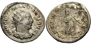 1 Antoninianus 羅馬帝國 銀 瓦勒良