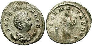 1 Antoninianus 羅馬帝國 銀 Salonina (?-268)