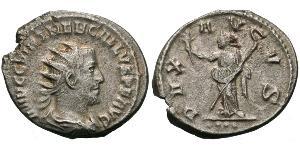 1 Antoninianus 羅馬帝國 銀 Trebonianus Gallus (206-253)