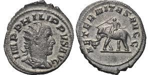 1 Antoninianus 羅馬帝國 銀 Philip the Arab (204-249)