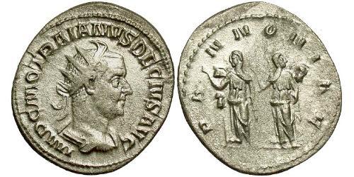 1 Antoninianus 羅馬帝國 銀 Trajan Decius (201-251)