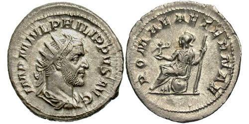 1 Antoninianus 羅馬帝國 銀 Philip the Arab (204-249)