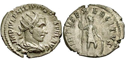 1 Antoninianus 羅馬帝國 銀 Philip the Arab (204-249)
