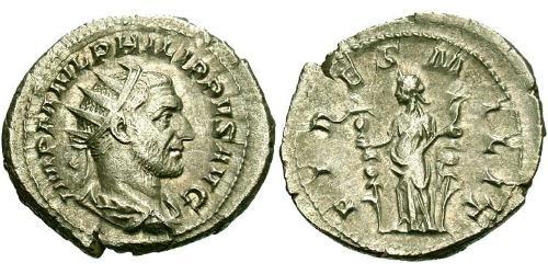 1 Antoninianus 羅馬帝國 銀 Philip the Arab (204-249)