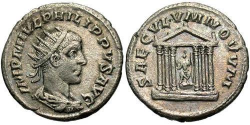 1 Antoninianus 羅馬帝國 銀 Philip II (237-249)