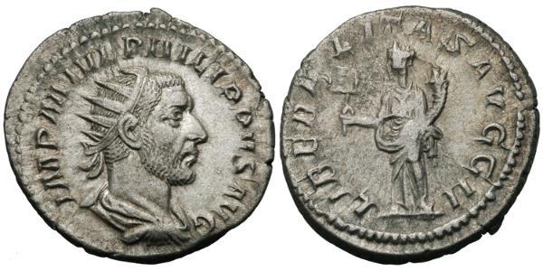 1 Antoninianus 羅馬帝國 銀 Philip the Arab (204-249)
